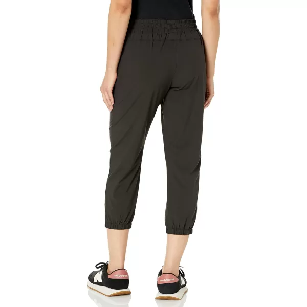 Amazon Essentials Womens Performance Stretch Woven Crop Jogger PantBlack