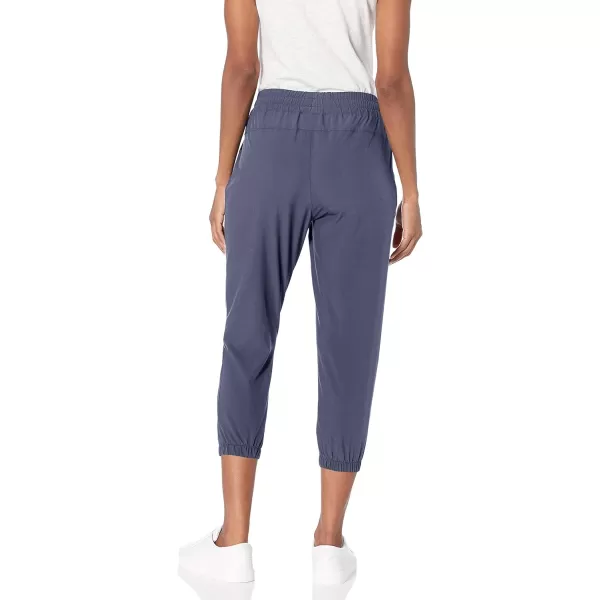 Amazon Essentials Womens Performance Stretch Woven Crop Jogger PantBlue Nightshadow