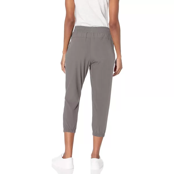 Amazon Essentials Womens Performance Stretch Woven Crop Jogger PantGrey