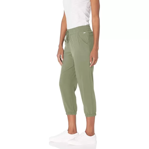 Amazon Essentials Womens Performance Stretch Woven Crop Jogger PantLight Olive