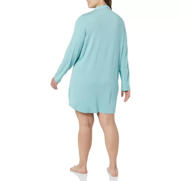 Amazon Essentials Womens Piped Nightshirt Available in Plus SizeDusty Blue