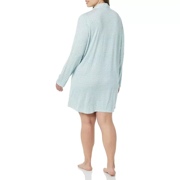 Amazon Essentials Womens Piped Nightshirt Available in Plus SizeLeopard