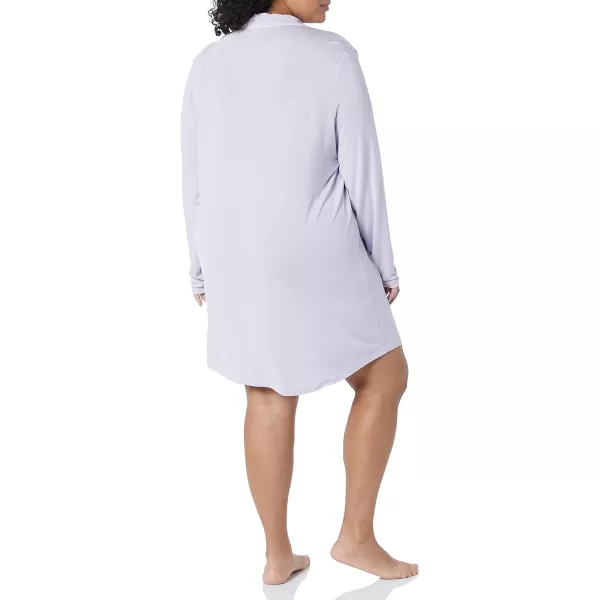 Amazon Essentials Womens Piped Nightshirt Available in Plus SizeLilac