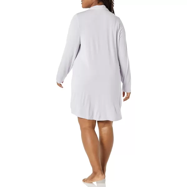 Amazon Essentials Womens Piped Nightshirt Available in Plus SizeLilac