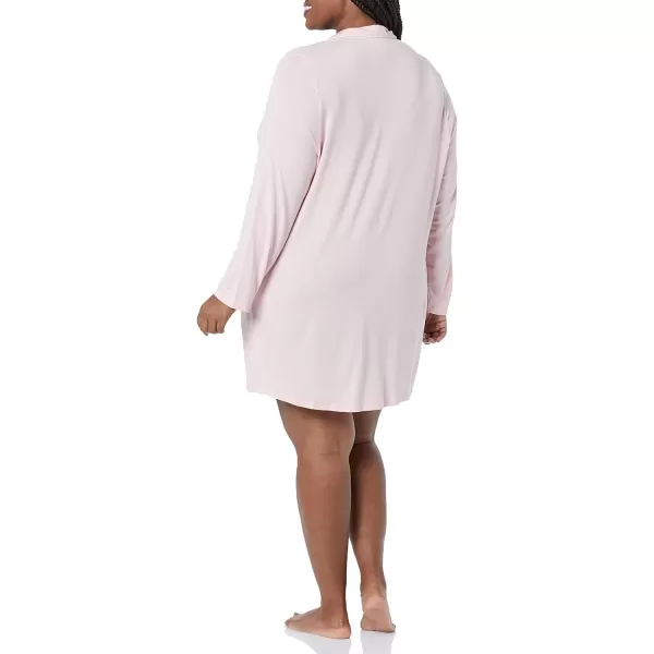 Amazon Essentials Womens Piped Nightshirt Available in Plus SizePale Pink