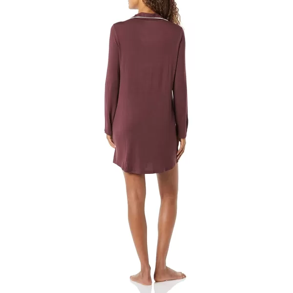 Amazon Essentials Womens Piped Nightshirt Available in Plus SizeRich Burgundy