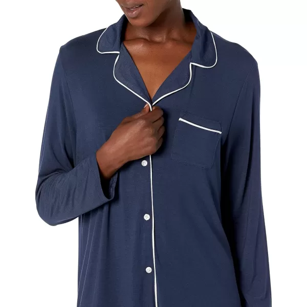 Amazon Essentials Womens Piped Nightshirt Available in Plus SizeWashed Navy