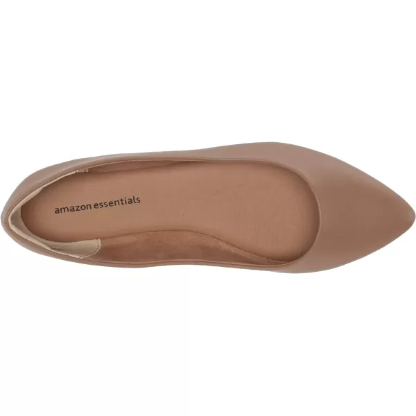 Amazon Essentials Womens PointedToe Ballet FlatBrown