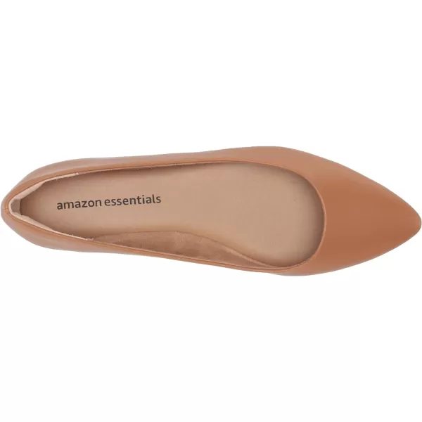 Amazon Essentials Womens PointedToe Ballet FlatCamel