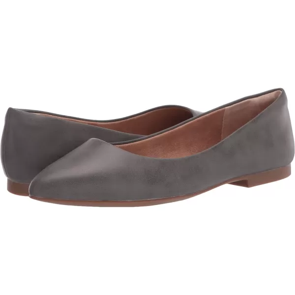 Amazon Essentials Womens PointedToe Ballet FlatCharcoal