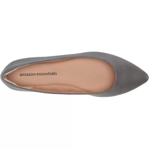 Amazon Essentials Womens PointedToe Ballet FlatCharcoal