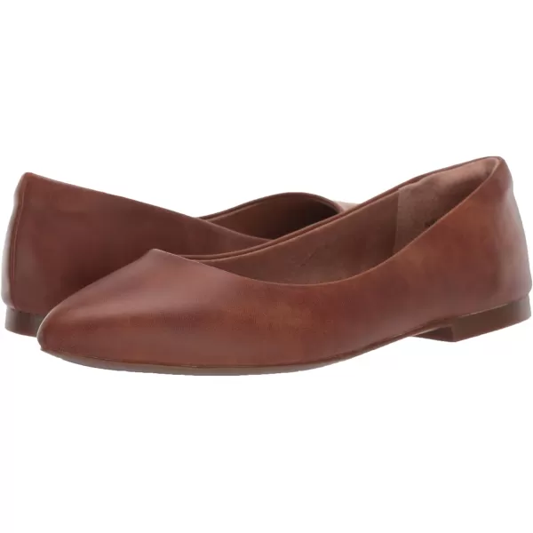 Amazon Essentials Womens PointedToe Ballet FlatDark Toffee Brown