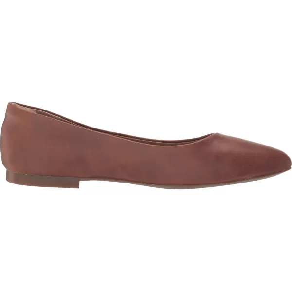 Amazon Essentials Womens PointedToe Ballet FlatDark Toffee Brown