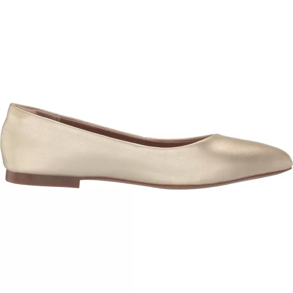 Amazon Essentials Womens PointedToe Ballet FlatGold