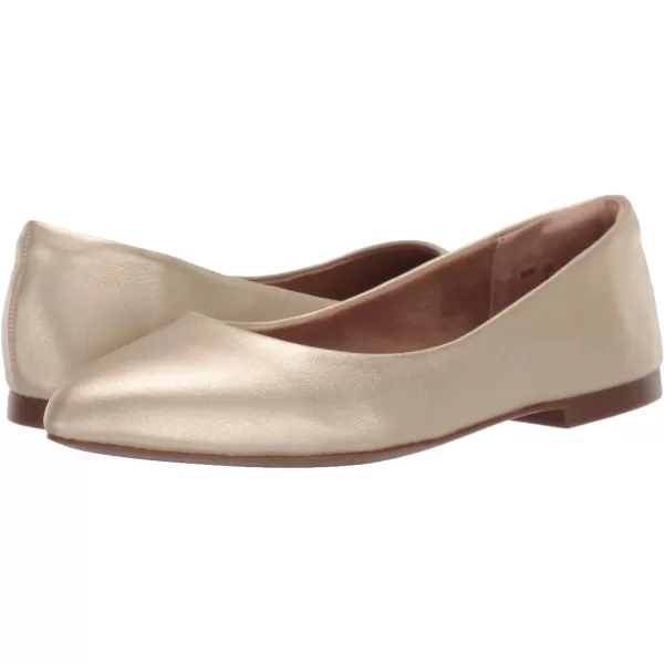 Amazon Essentials Womens PointedToe Ballet FlatGold