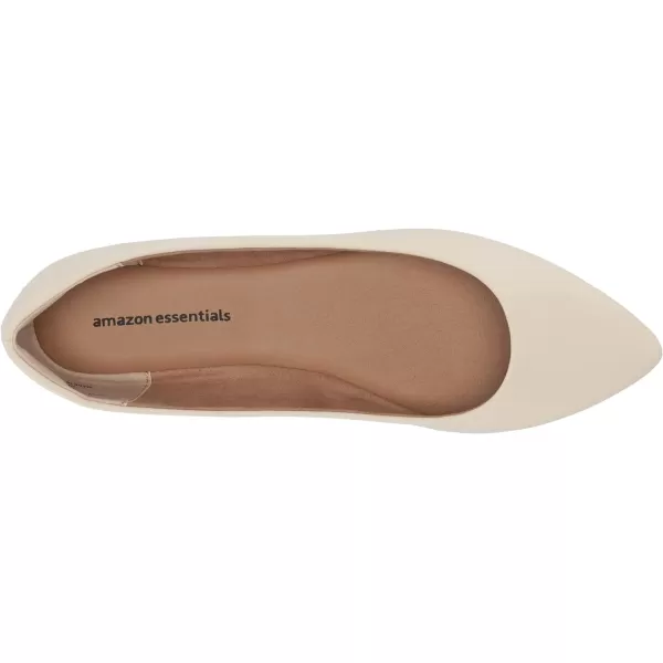 Amazon Essentials Womens PointedToe Ballet FlatIvory