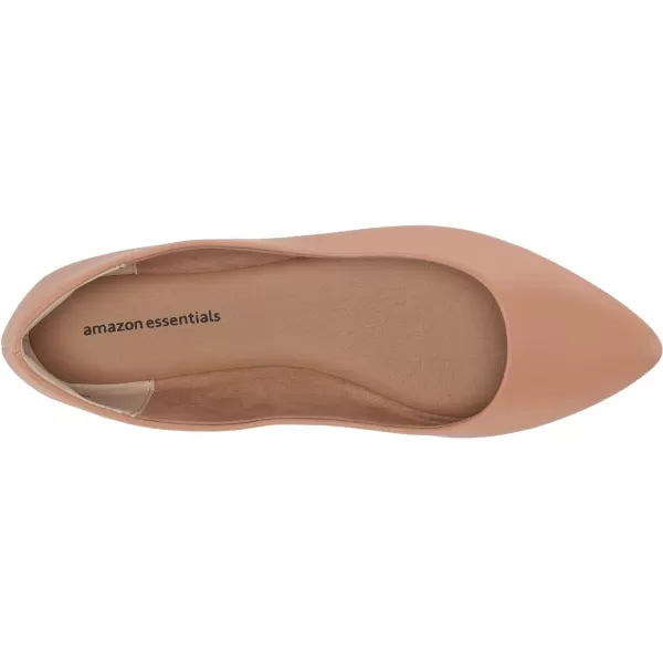 Amazon Essentials Womens PointedToe Ballet FlatLight Camel