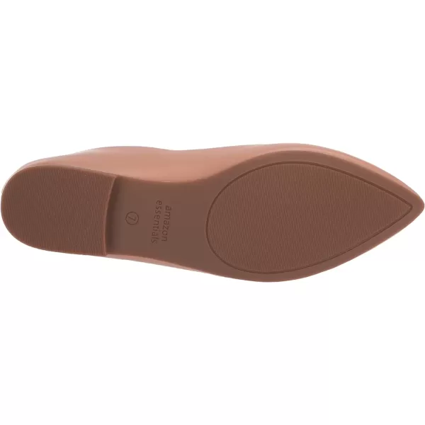 Amazon Essentials Womens PointedToe Ballet FlatLight Camel