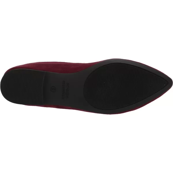 Amazon Essentials Womens PointedToe Ballet FlatMaroon