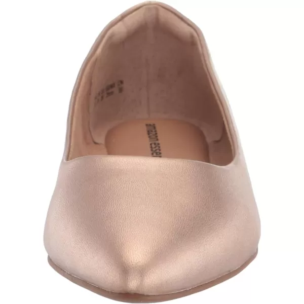 Amazon Essentials Womens PointedToe Ballet FlatRose Gold