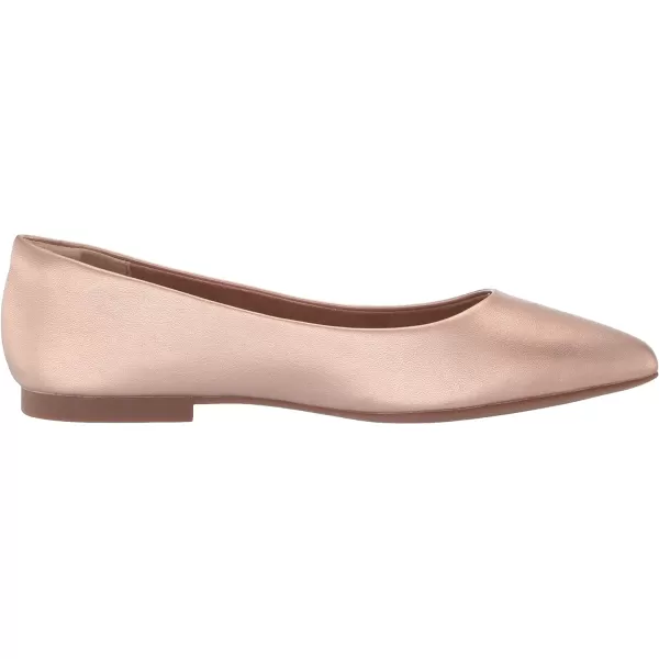 Amazon Essentials Womens PointedToe Ballet FlatRose Gold