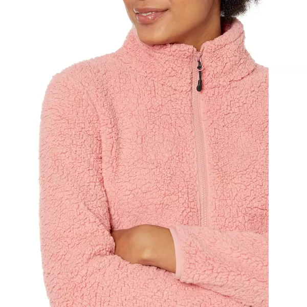 Amazon Essentials Womens Polar Fleece Lined Sherpa FullZip JacketBlush