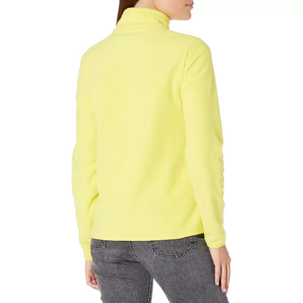 Amazon Essentials Womens Polar Fleece LongSleeve Mock Neck RelaxedFit Popover Jacket with PocketsBright Yellow