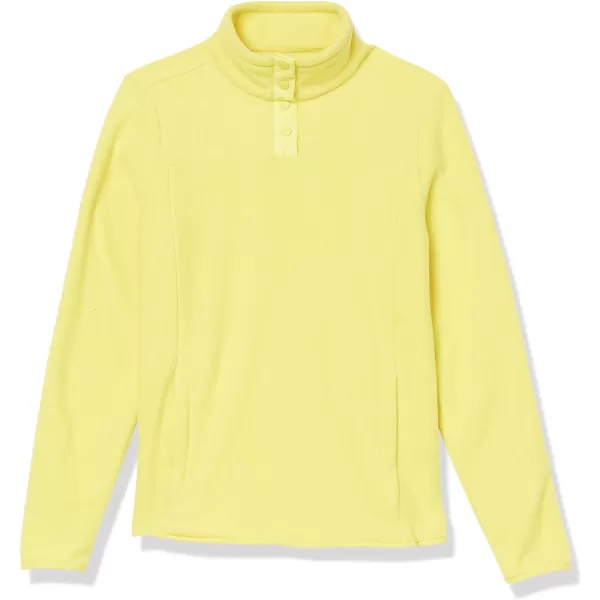 Amazon Essentials Womens Polar Fleece LongSleeve Mock Neck RelaxedFit Popover Jacket with PocketsBright Yellow