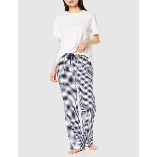 Amazon Essentials Womens Poplin Sleep PantBlack Gingham