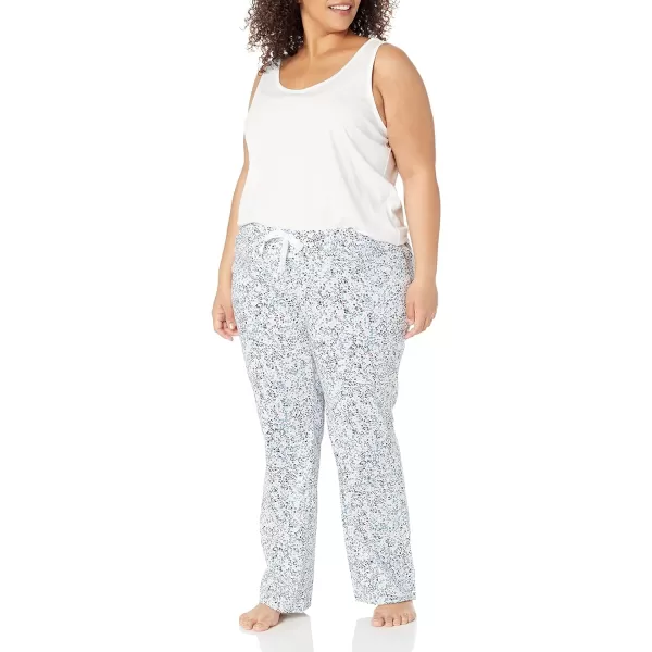 Amazon Essentials Womens Poplin Sleep PantBlue Floral