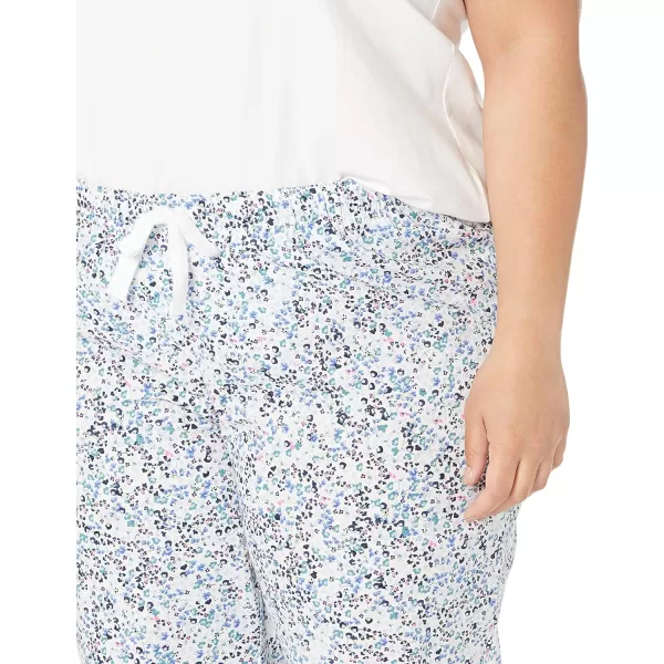 Amazon Essentials Womens Poplin Sleep PantBlue Floral