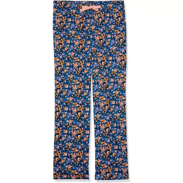 Amazon Essentials Womens Poplin Sleep PantDeep Blue Floral Camo