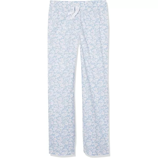 Amazon Essentials Womens Poplin Sleep PantDusty Blue Floral