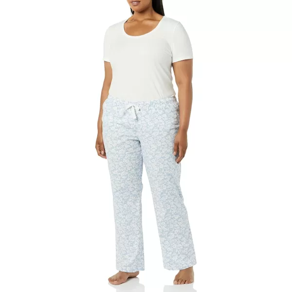 Amazon Essentials Womens Poplin Sleep PantDusty Blue Floral