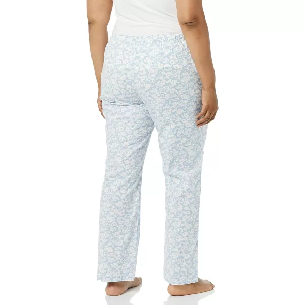 Amazon Essentials Womens Poplin Sleep PantDusty Blue Floral