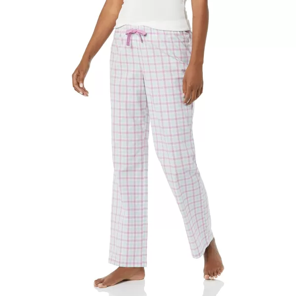 Amazon Essentials Womens Poplin Sleep PantDusty PurpleBlue Gingham