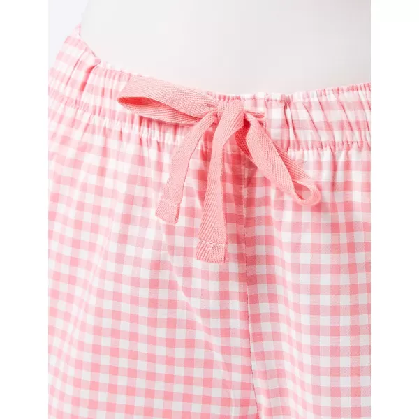 Amazon Essentials Womens Poplin Sleep PantLight Pink Gingham