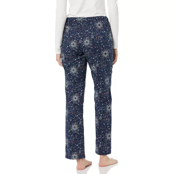 Amazon Essentials Womens Poplin Sleep PantNavy Celestial Stars