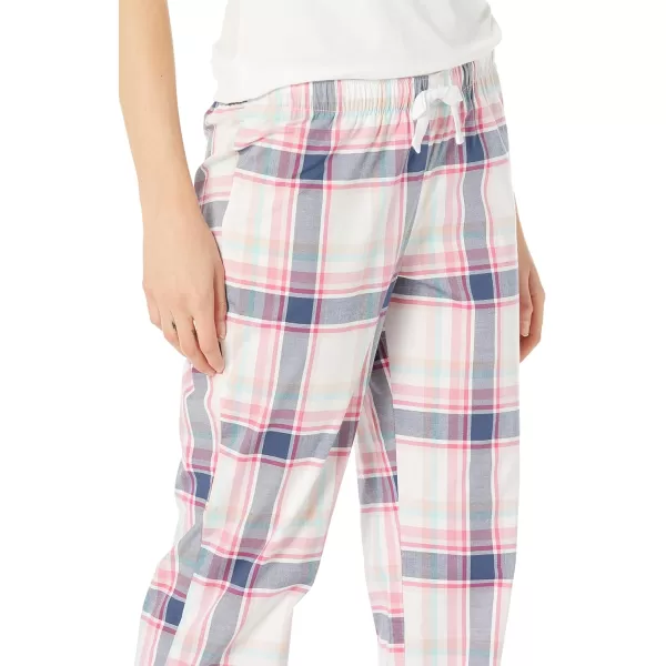 Amazon Essentials Womens Poplin Sleep PantPink Plaid