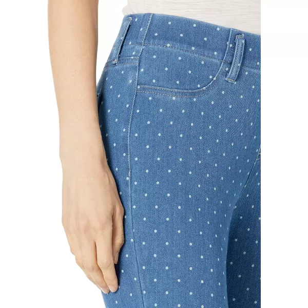 Amazon Essentials Womens PullOn Knit Jegging Available in Plus SizeIndigo Wash White Dots