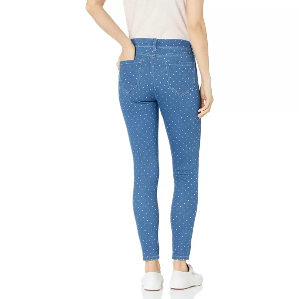 Amazon Essentials Womens PullOn Knit Jegging Available in Plus SizeIndigo Wash White Dots