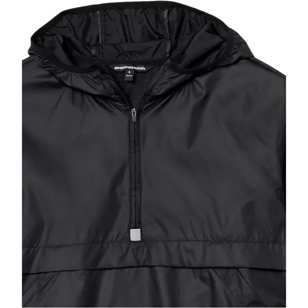 Amazon Essentials Womens Pullover Packable WindbreakerBlack
