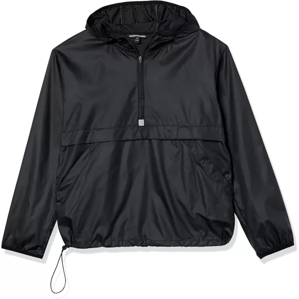 Amazon Essentials Womens Pullover Packable WindbreakerBlack