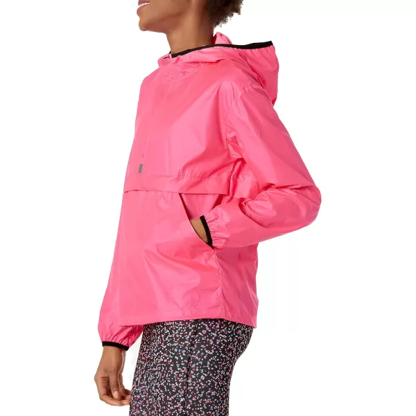 Amazon Essentials Womens Pullover Packable WindbreakerBright Pink