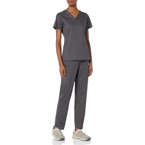 Amazon Essentials Womens QuickDry Stretch Scrub Pants Available in Plus SizeCharcoal