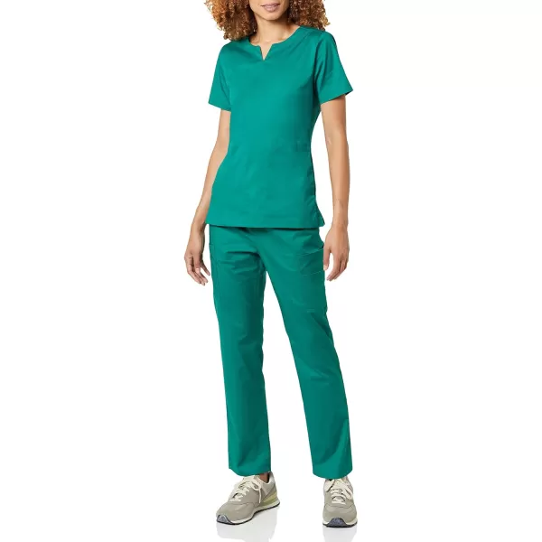 Amazon Essentials Womens QuickDry Stretch Scrub Pants Available in Plus SizeTeal Green