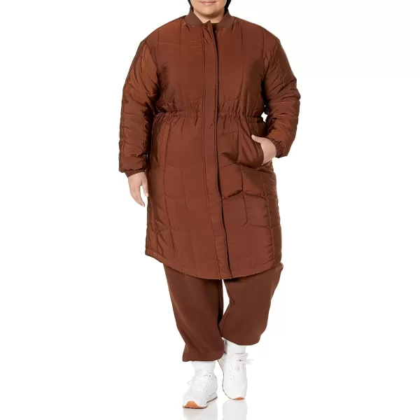 Amazon Essentials Womens Quilted Coat Available in Plus SizeDeep Brown