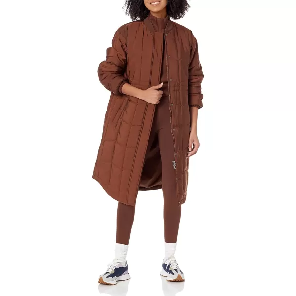 Amazon Essentials Womens Quilted Coat Available in Plus SizeDeep Brown