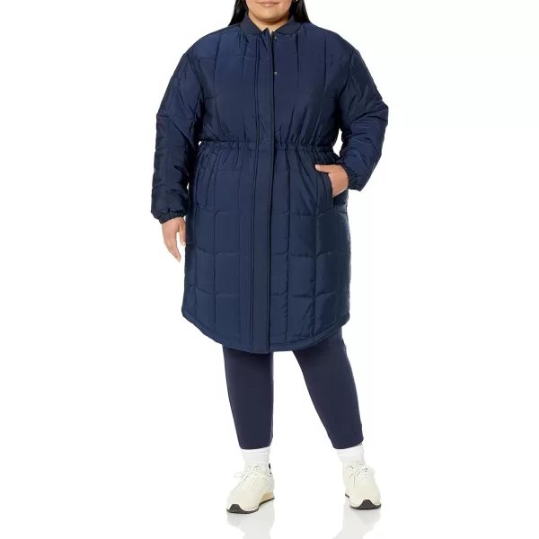 Amazon Essentials Womens Quilted Coat Available in Plus SizeNavy