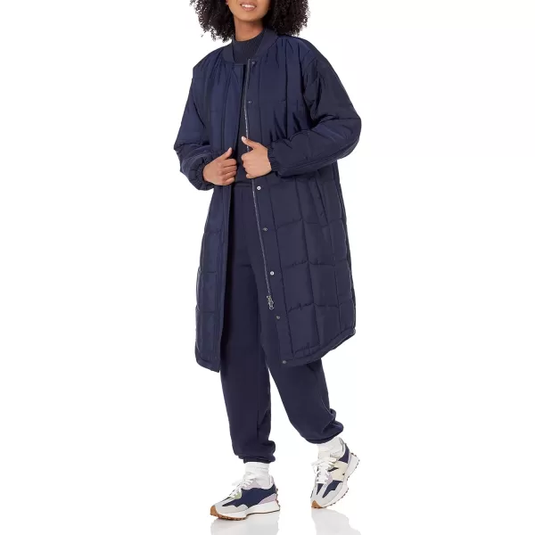 Amazon Essentials Womens Quilted Coat Available in Plus SizeNavy